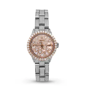 Women's Rolex Datejust Diamond Bezel Watch 26mm Rose Butterfly Dial | 7.30ct