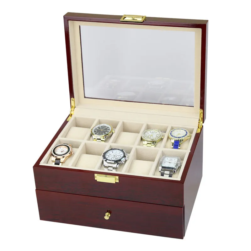 Wood Watch Box with Drawer for 20 Watches